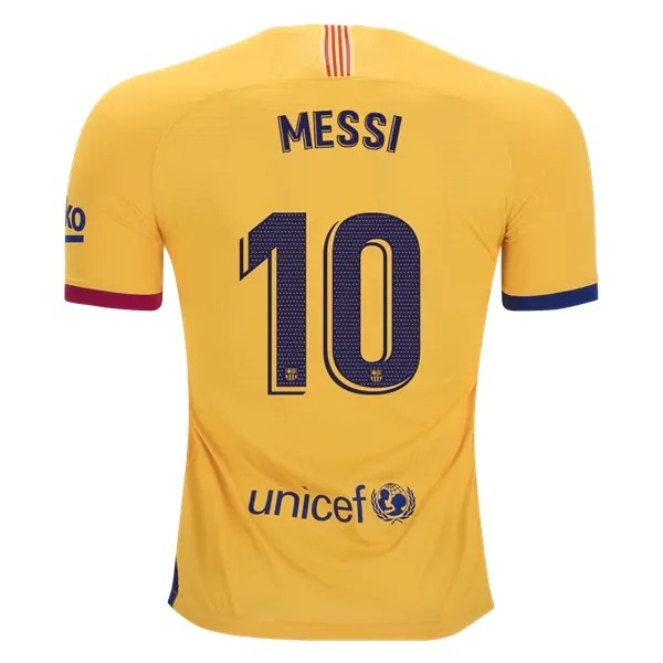 Camiseta Barcelona NO.10 Messi 2ª Kit 2019 2020 Amarillo